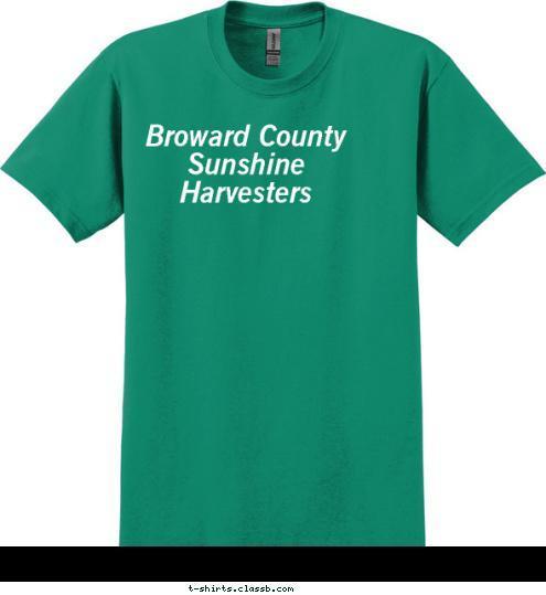 Broward County Sunshine Harvesters T-shirt Design 