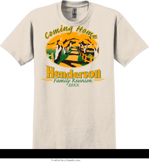 H N Henderson Coming Home Family Reunion 2012 T-shirt Design SP188