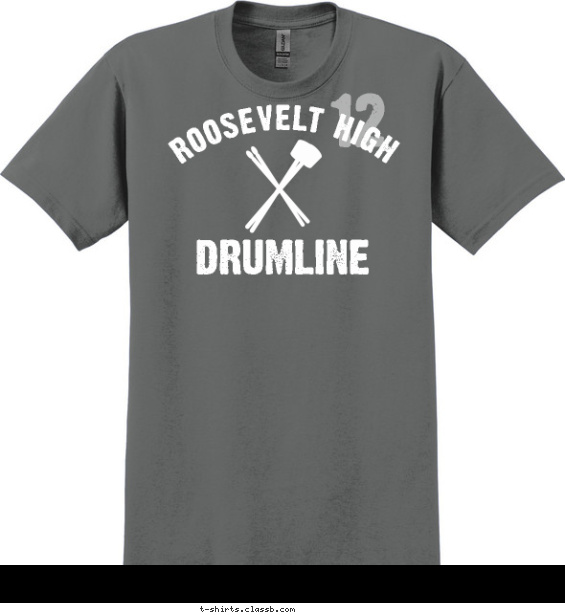 Drumline distressed T-shirt Design