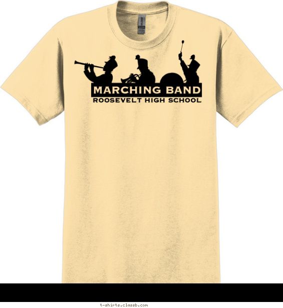 Siloutte Marching Band T-shirt Design