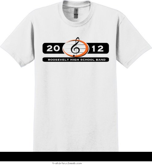 12 20 ROOSEVELT HIGH SCHOOL BAND T-shirt Design SP1158