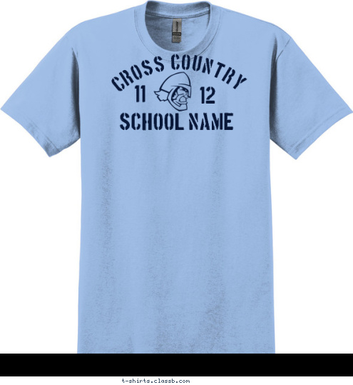 Your text here 11 12 CROSS COUNTRY SCHOOL NAME T-shirt Design SP1230