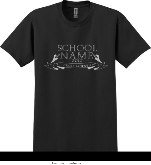 Your text here SCHOOL NAME 2012 CROSS COUNTRY T-shirt Design SP1231