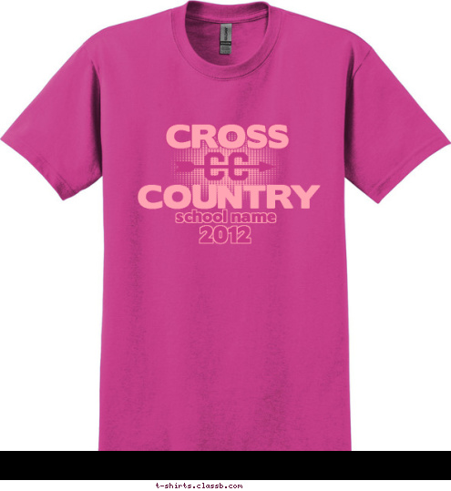 Your text here CROSS COUNTRY school name 2012 T-shirt Design SP1234