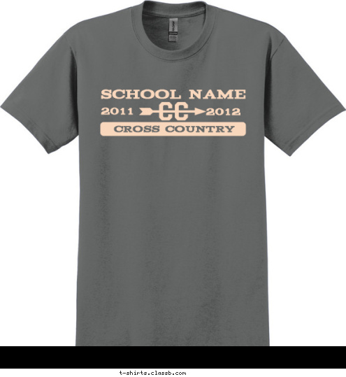 Your text here SCHOOL NAME 2012 2011 CROSS COUNTRY T-shirt Design SP1235