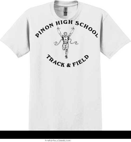 New Text TRACK RUNNER TRACK & FIELD PINON HIGH SCHOOL T-shirt Design 