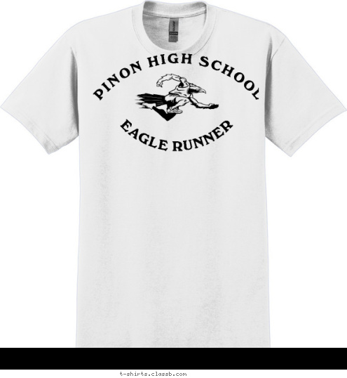 EAGLE RUNNER PINON HIGH SCHOOL 2A NORTH REGION T-shirt Design 