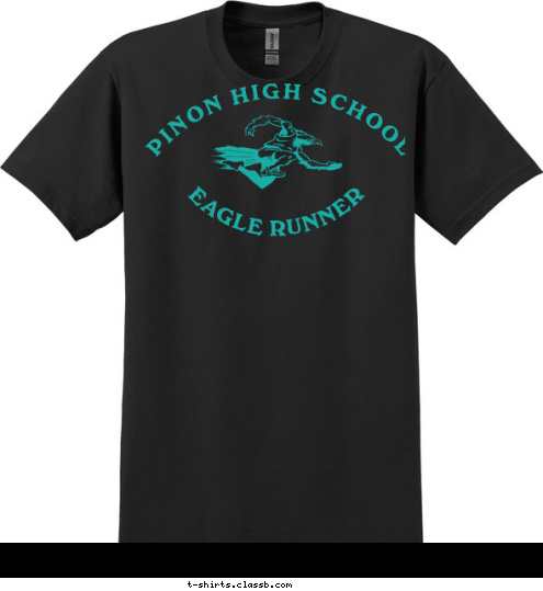 EAGLE RUNNER PINON HIGH SCHOOL 2A NORTH REGION T-shirt Design 