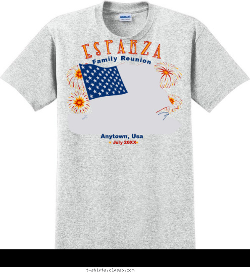 Your text here July 2012 Anytown, Usa Family Reunion E S P A R Z A T-shirt Design SP403