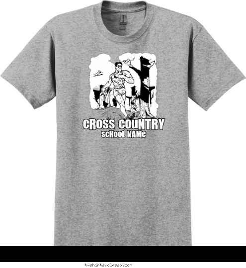 Your text here CROSS COUNTRY SCHOOL NAME T-shirt Design SP1239