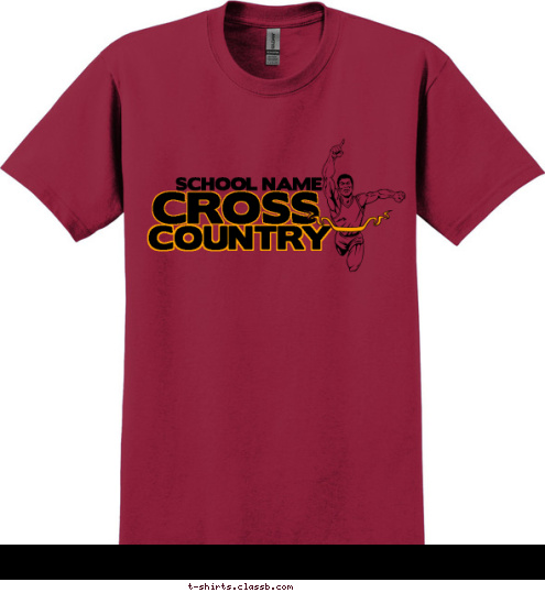 Your text here SCHOOL NAME CROSS COUNTRY T-shirt Design SP1240