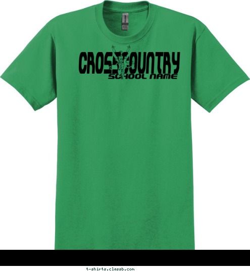 CROSS Your text here CROSSCOUNTRY SCHOOL NAME T-shirt Design SP1241