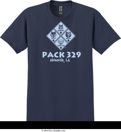 ® Abbeville, LA PACK 329 T-shirt Design 