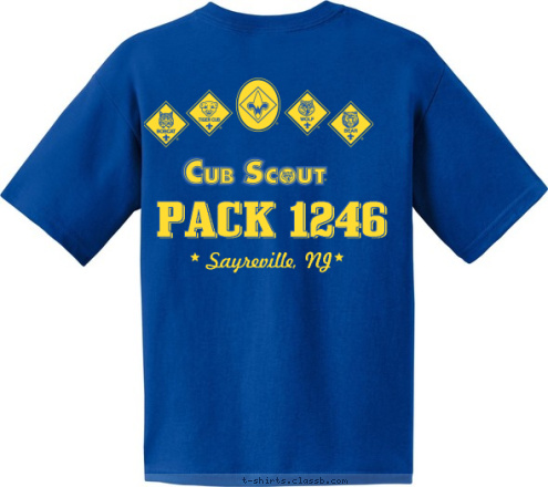 1246 PACK * TROOP * CREW FAITH FELLOWSHIP  Sayreville, NJ PACK 1246 T-shirt Design 