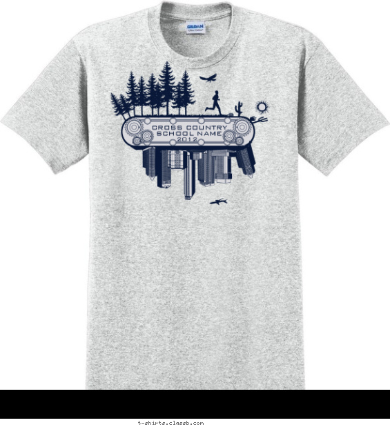 Treadmill Cross Country T-shirt Design