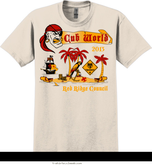 Your text here Red Ridge Council 2013 Cub World T-shirt Design SP852