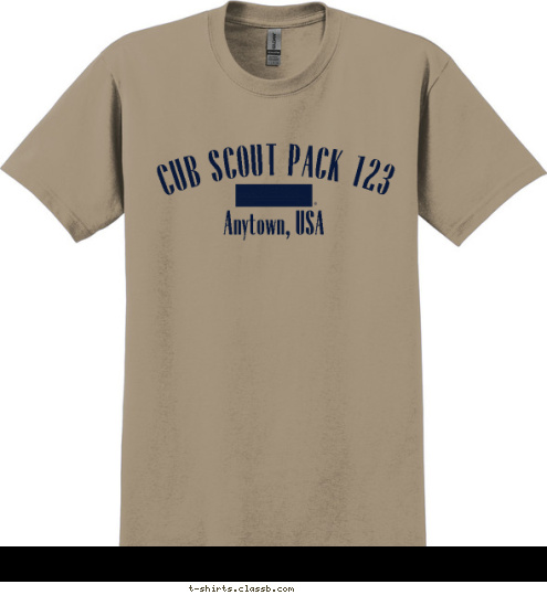 Anytown, USA CUB SCOUT PACK 123 T-shirt Design 