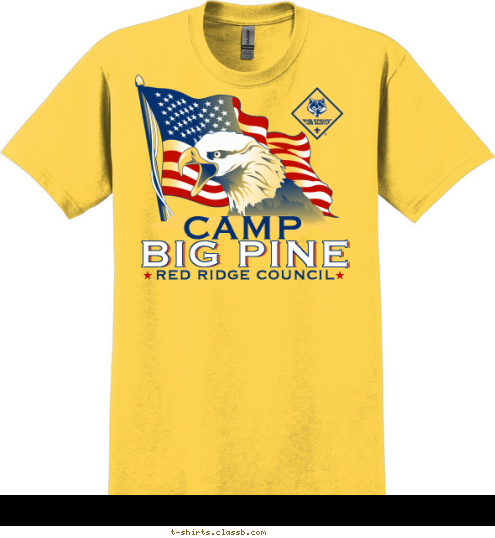 CAMP BIG PINE RED RIDGE COUNCIL T-shirt Design SP1457