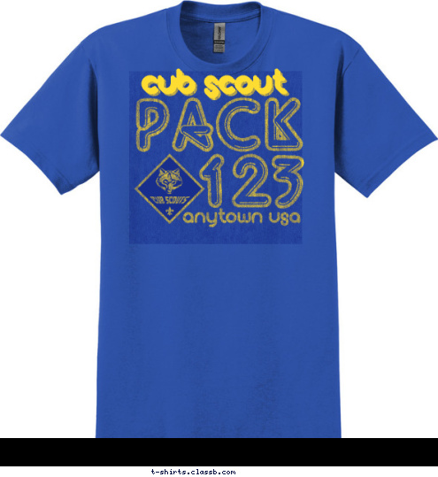 cub scout cub scout anytown usa 123 PACK cub scout T-shirt Design 