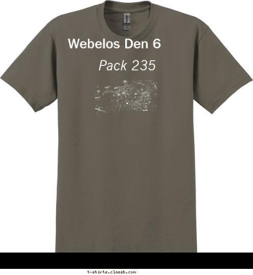 Webelos Den 6 Pack 235 T-shirt Design 