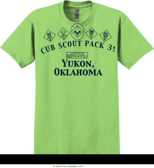 Yukon, Oklahoma CUB SCOUT PACK 391 T-shirt Design 