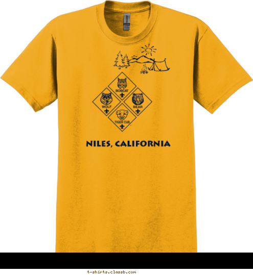 Niles, California Pack 112 T-shirt Design 