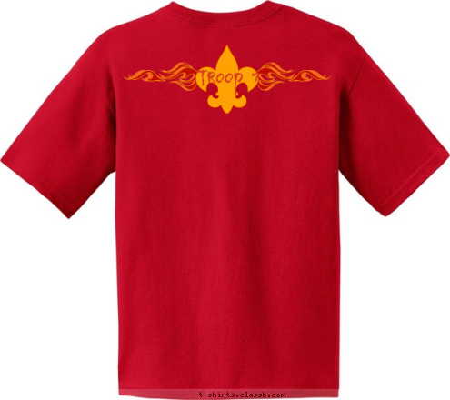 Hiking, Camping, Cooking.... Flying Ridgewood, NJ Troop 7 T-shirt Design 