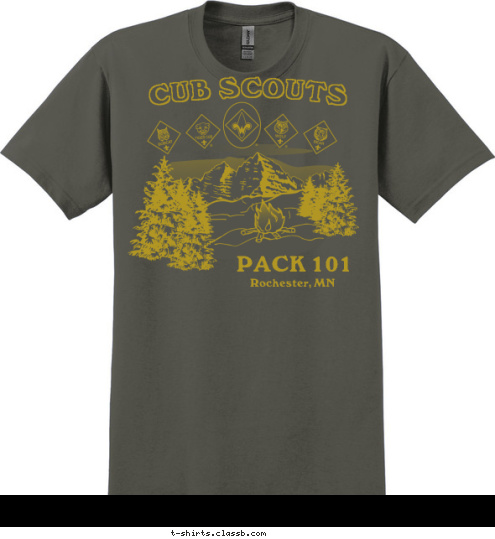 Rochester, MN PACK 101 CUB SCOUTS T-shirt Design 