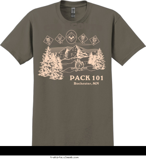 Rochester, MN PACK 101 CUB SCOUTS T-shirt Design Pack 101