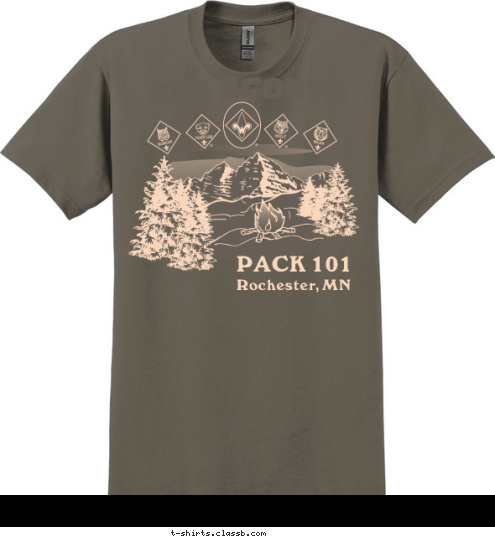 Rochester, MN PACK 101 CUB SCOUTS T-shirt Design 