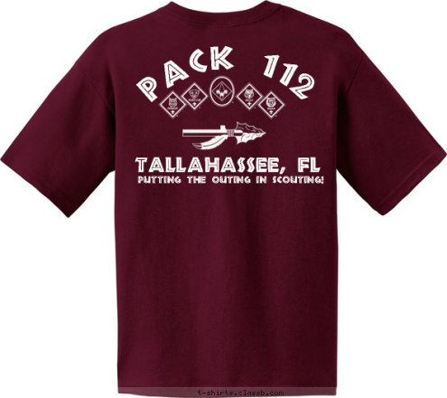 Putting the Outing in Scouting! 112 Tallahassee, FL Pack 112 Pack T-shirt Design Pack 112 Fall 2009