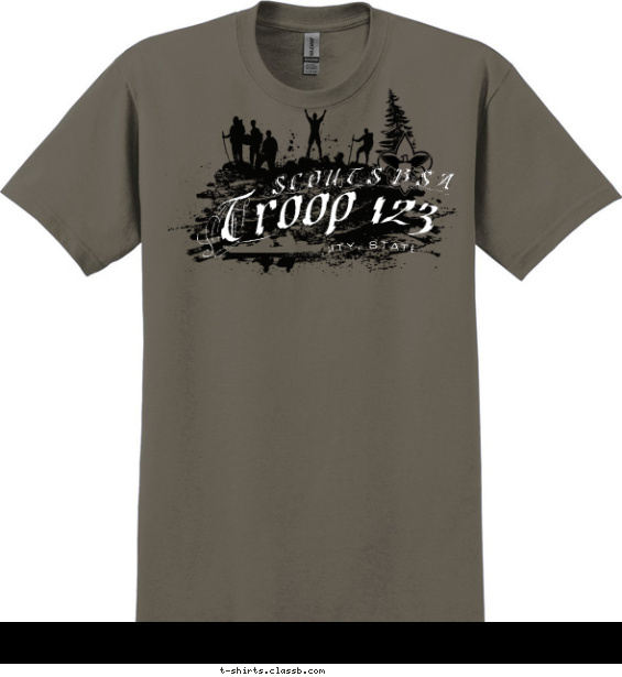 Boy Scout Troop Climb to the Top T-shirt Design