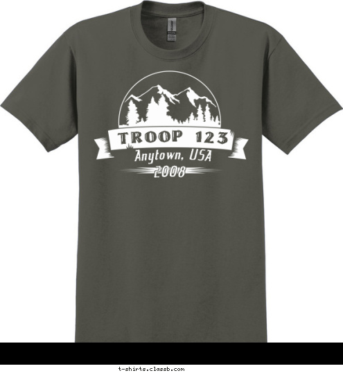 Your text here 2008 Anytown, USA TROOP 123 T-shirt Design 