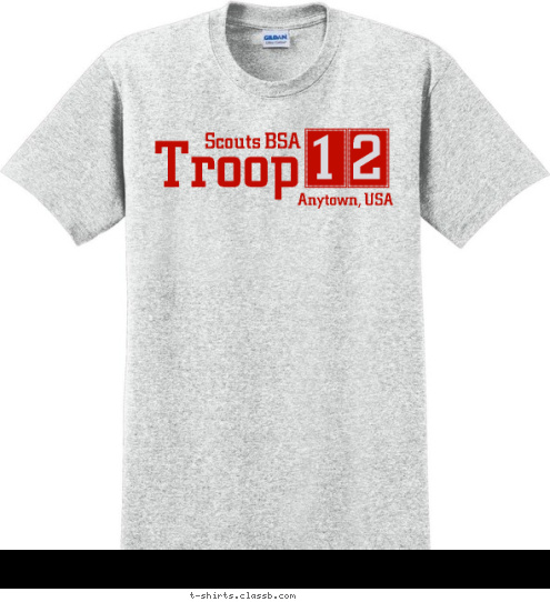 CK Pa Troop 2 1 Anytown, USA Boy Scout T-shirt Design SP457
