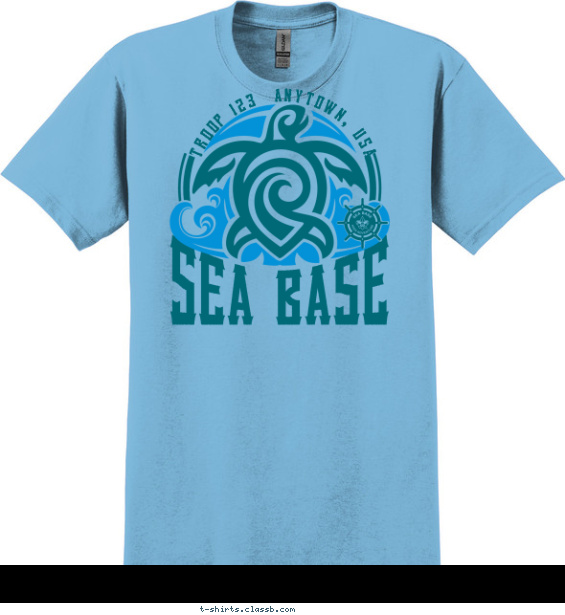 Sea Base Tribal Turtle T-shirt Design