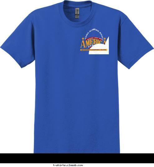 Anniversary Troop 123 Anytown, USA 100th Fort AP Hill, VA A SHINING LIGHT ACROSS QUEENS CAMPING CLUB FISH.BOAT CAMP.HIKE T-shirt Design 