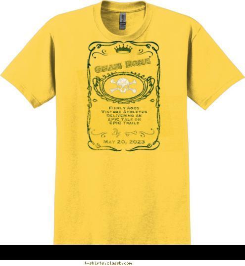 T-shirt Design Gnaw Bone Whiskey Label