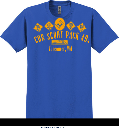 Vancouver, WA CUB SCOUT PACK 494 T-shirt Design 