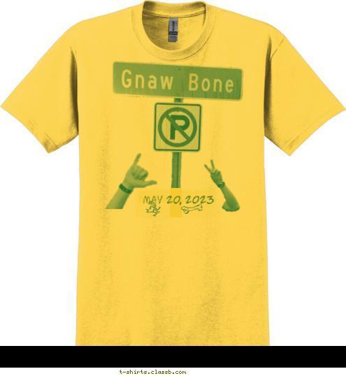 T-shirt Design Gnaw Bone 2023 Screen Print