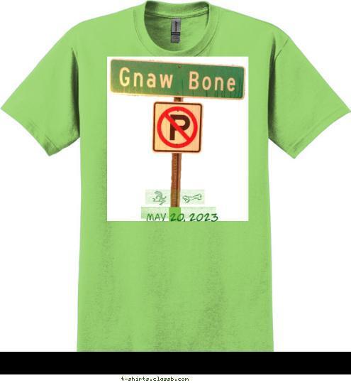 T-shirt Design Gnaw Bone 2023 Color