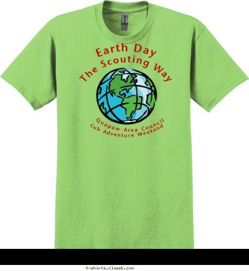 T-shirt Design Earth Day- The Scouting Way! Cubs- With Leave No Trace