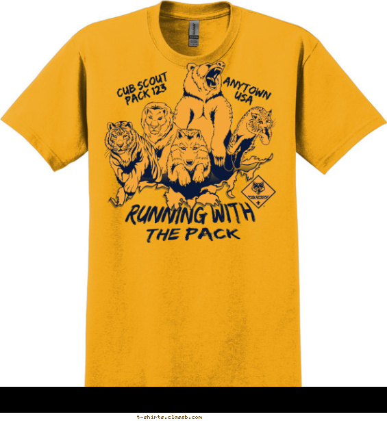 Running with the Pack Shirt T-shirt Design