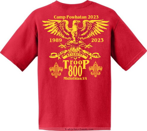 T-shirt Design T800 2023 Summer camp