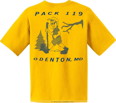 O D E N T O N, MD P A C K   1 1 9 Pack 119 T-shirt Design 