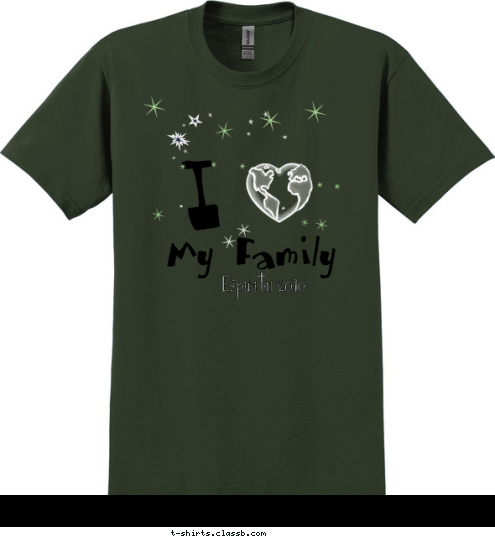 New Text New Text New Text Espiritu 2010 I Espiritu 2010 My Family T-shirt Design 