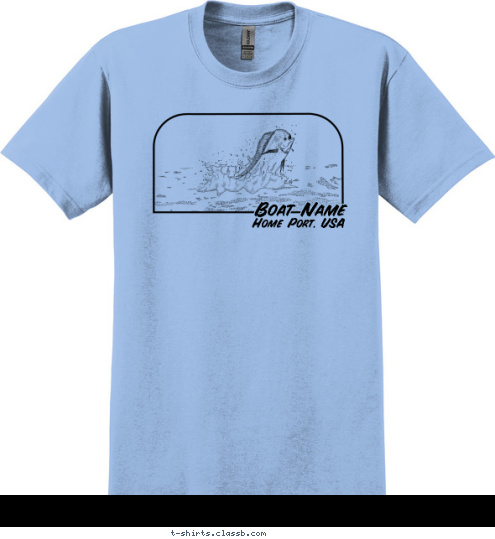 Home Port, USA Boat Name T-shirt Design SP1182