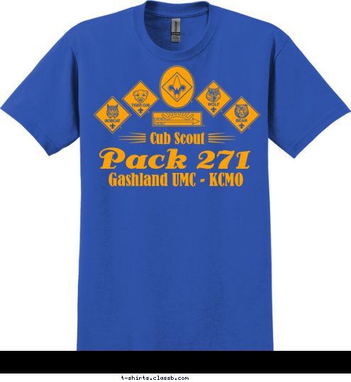 Gashland UMC - KCMO Pack 271 Cub Scout  T-shirt Design 