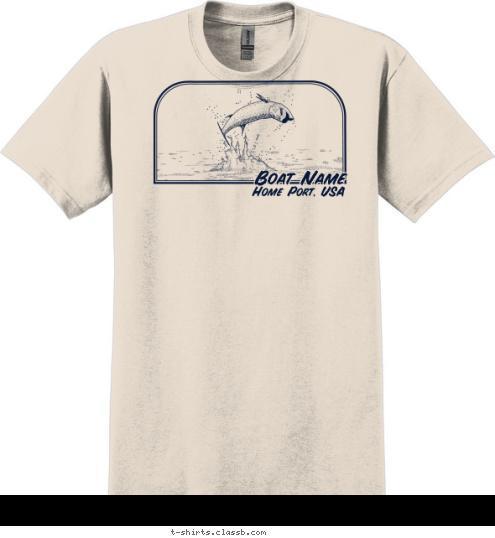 Home Port, USA Boat Name T-shirt Design SP1185