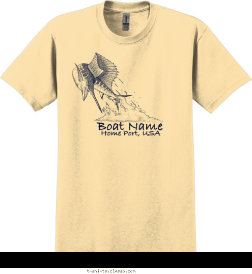 Home Port, USA Boat Name T-shirt Design SP1186