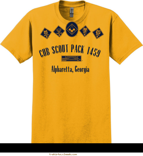 Alpharetta, Georgia CUB SCOUT PACK 1459 T-shirt Design 